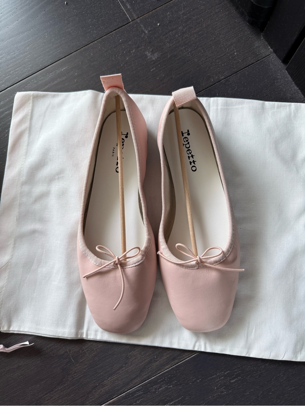 Repetto Pink Garance Square-Toe Ballerina Flats